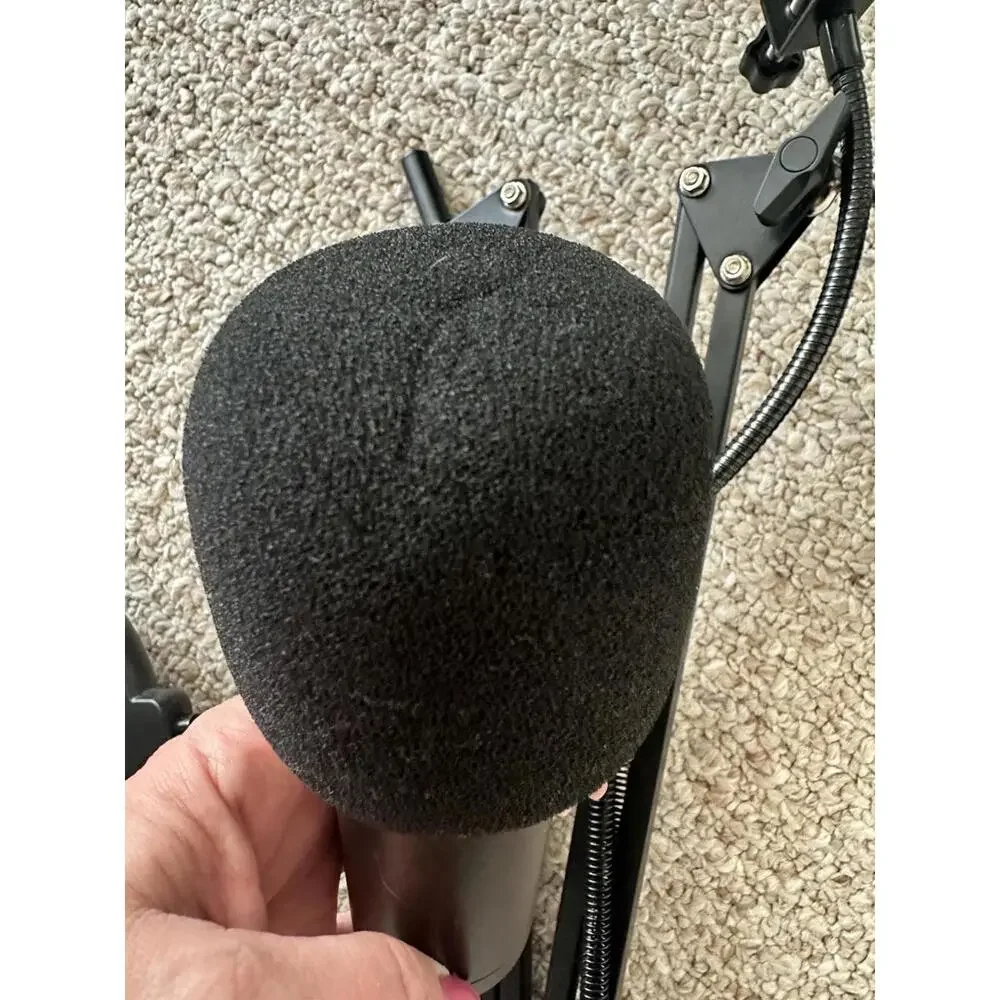 USB Plug & Play 192kHz/24Bit Microphone with Adjustable Boom Arm And Pop Filter